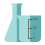 Beaker and flask icon